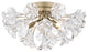 Zelda Crystal Glass Flower Flush Mount 5-light
