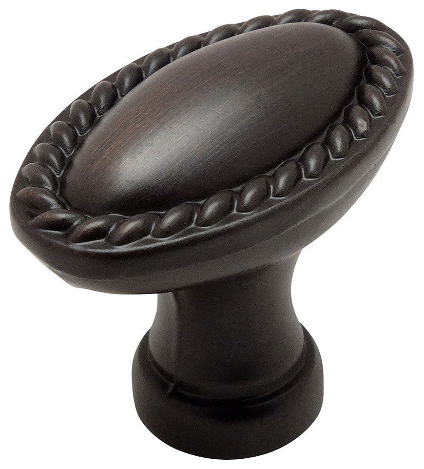 Rope Cabinet Oval Oblong Knob, Set of 25, Oil Rubbed Bronze