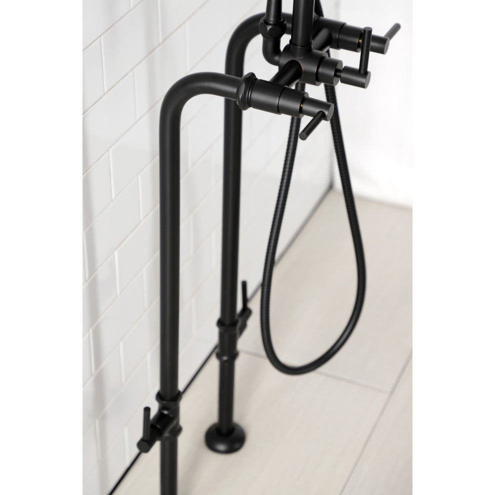 CCK8100DL Freestanding Tub Faucet With Supply Line, Stop Valve, Matte Black