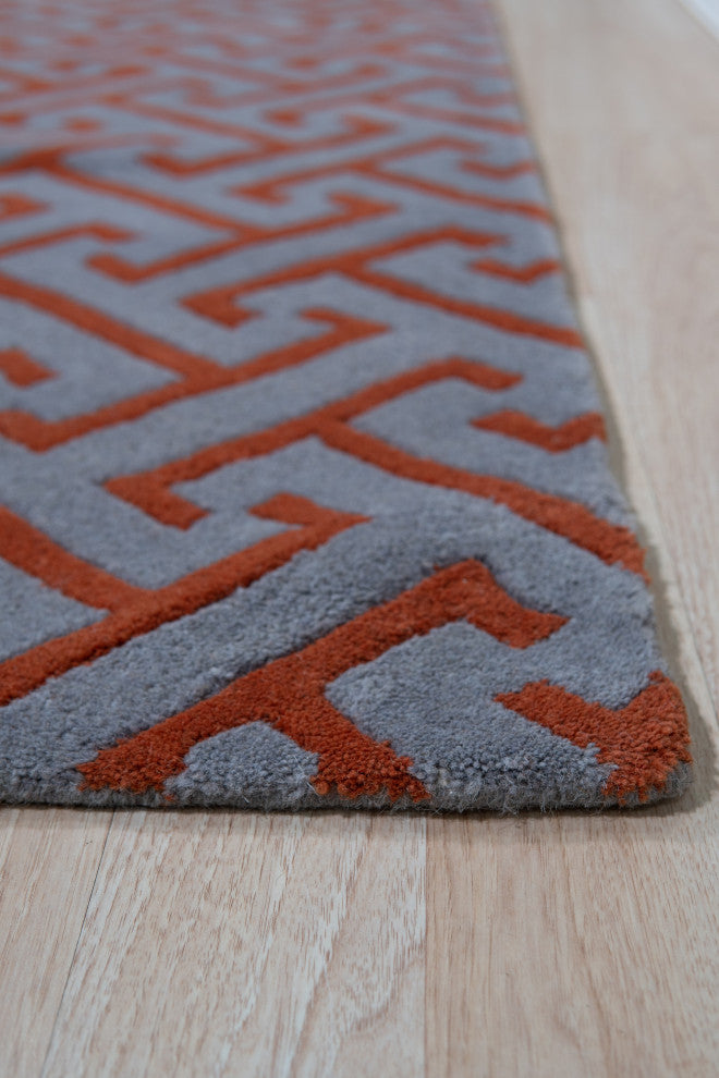 Gray Contemporary Geometric Harrison Area Rug