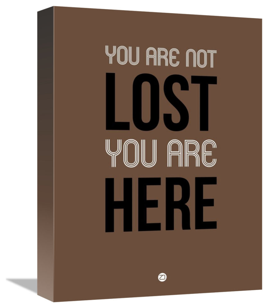 "You Are Not Lost Poster Brown" Fine Art Print