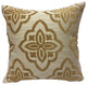 Chenille Texture Medallion Pillow, Gold, Without Insert