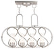 Westfield Island Chandelier, Brushed Nickel