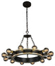 Elegant Lighting Winston Collection Pendant, Silver Leaf/Vintage Bronze