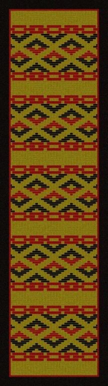 Basket Weave Rug, Brown, 2'x8', Runner
