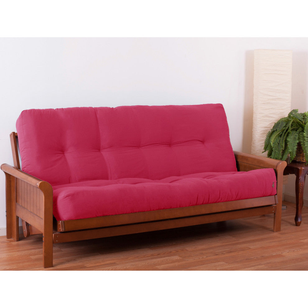Blazing Needles Renewal 10" Twill Full Futon Mattress, Berry Berry