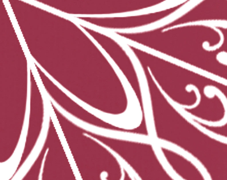 Snowflake Decorative Holiday Geometric Print Hand Towel, Cranberry