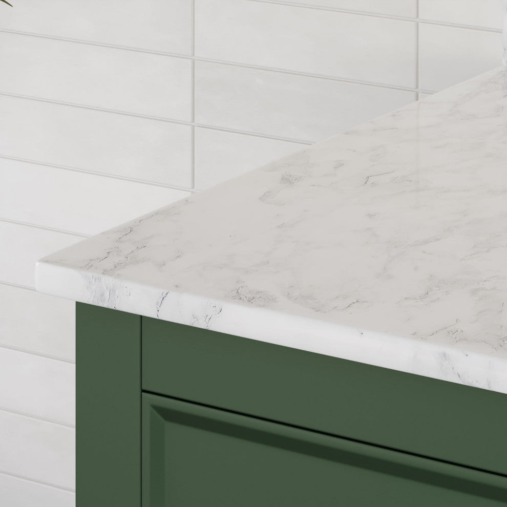 The Woodruff Bathroom Vanity, Single Sink, 36", Vogue Green, Freestanding