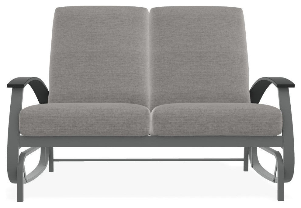 Belle Isle Cushion Deep Seating 2-Seat Glider, Graystone/Graphite