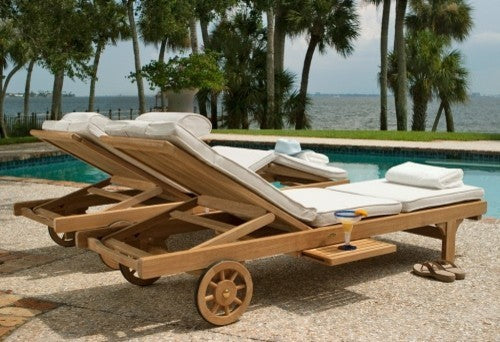 Somerset Chaise Lounger With Cushions, Cushion: Canvas