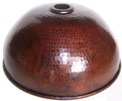 Weathered Hammered Round Bathroom Copper Vessel II