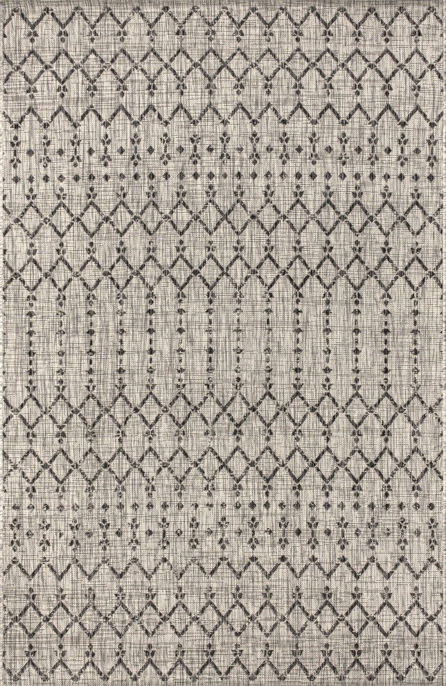 Ourika Moroccan Geometric Textured Weave Indoor/Outdoor Area Rug