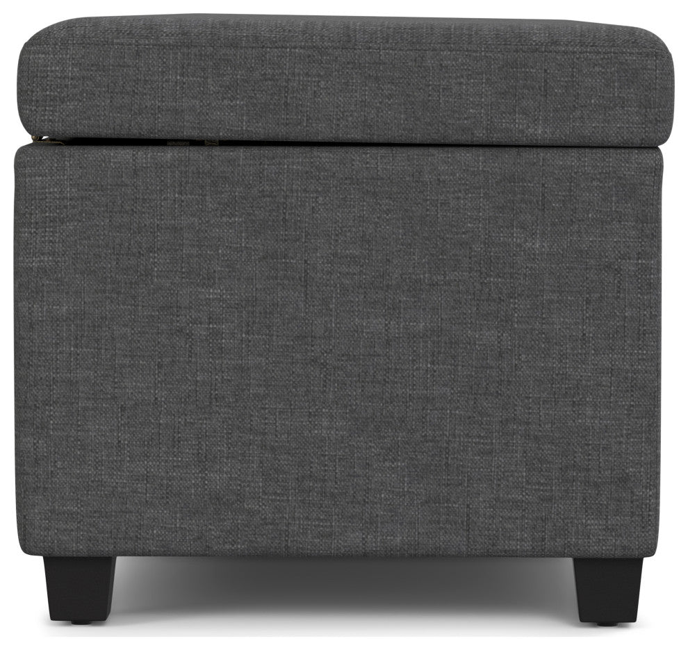 Avalon Extra Large Storage Ottoman Bench, Slate Grey