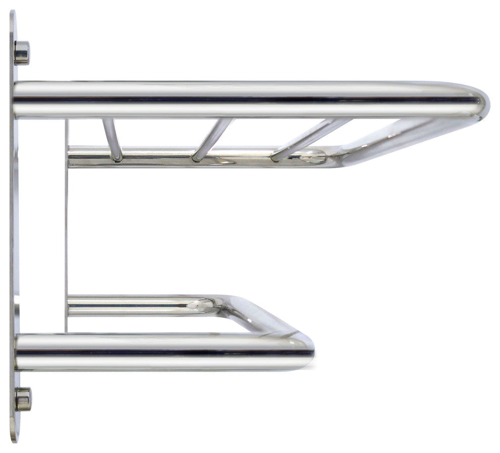 MODONA 24" Commercial Grade Towel Rack SS304 Lifetime Warranty, Polished Chrome