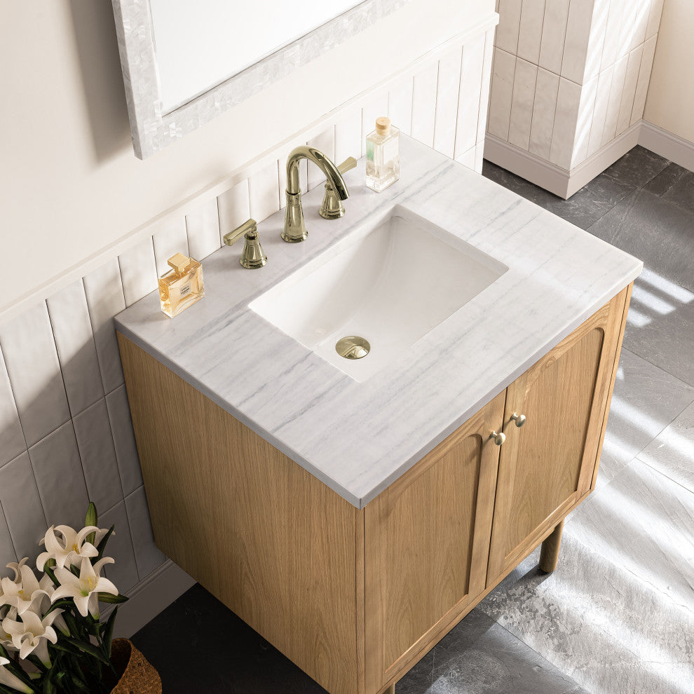 Laurent 30" Single Vanity, Light Natural Oak