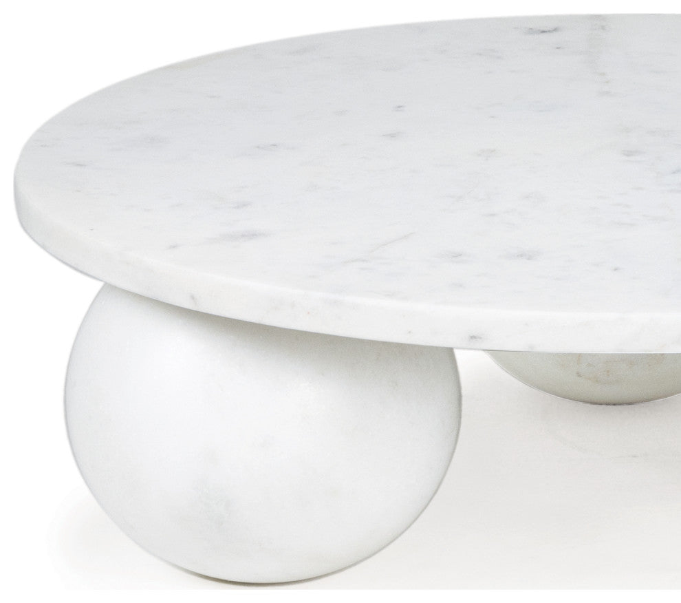 Regina Andrew Marlow Marble Plate Small, White