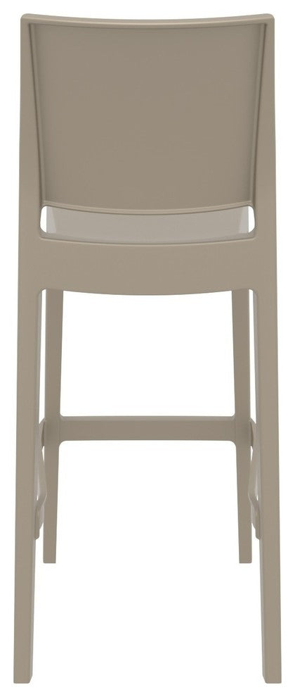 Maya Resin Barstool, Taupe, Set of 2