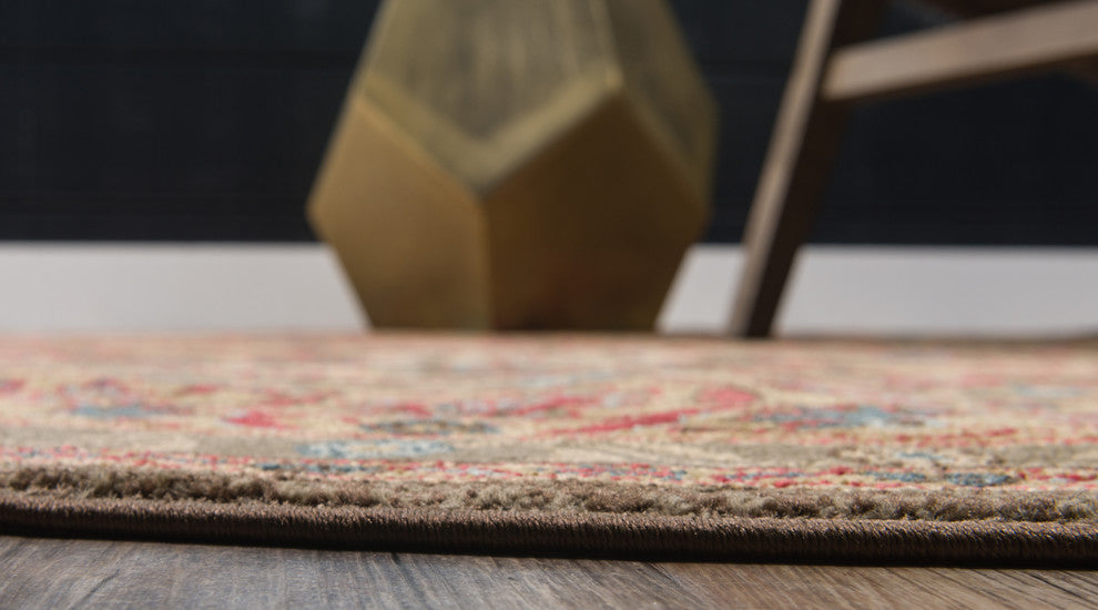 Unique Loom Light Brown Edinburgh Monroe 3' 3 x 5' 3 Area Rug