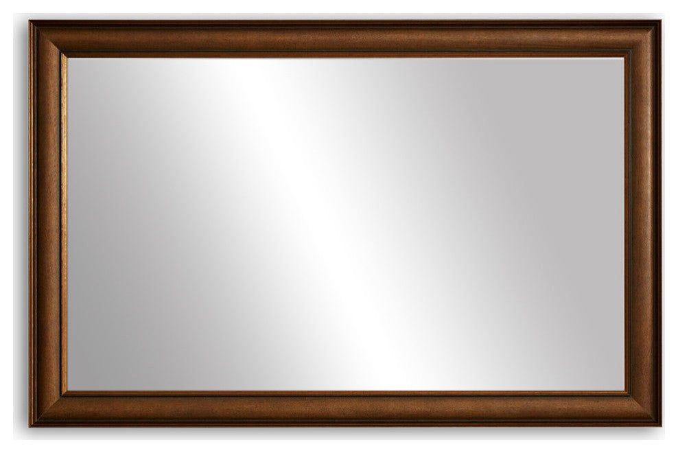 Oxfordshire Framed Wall Mirror, Bronze, 36" X 54"
