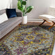 Boho Evreux Area Rug, Yellow, 5' x 8', Medallion