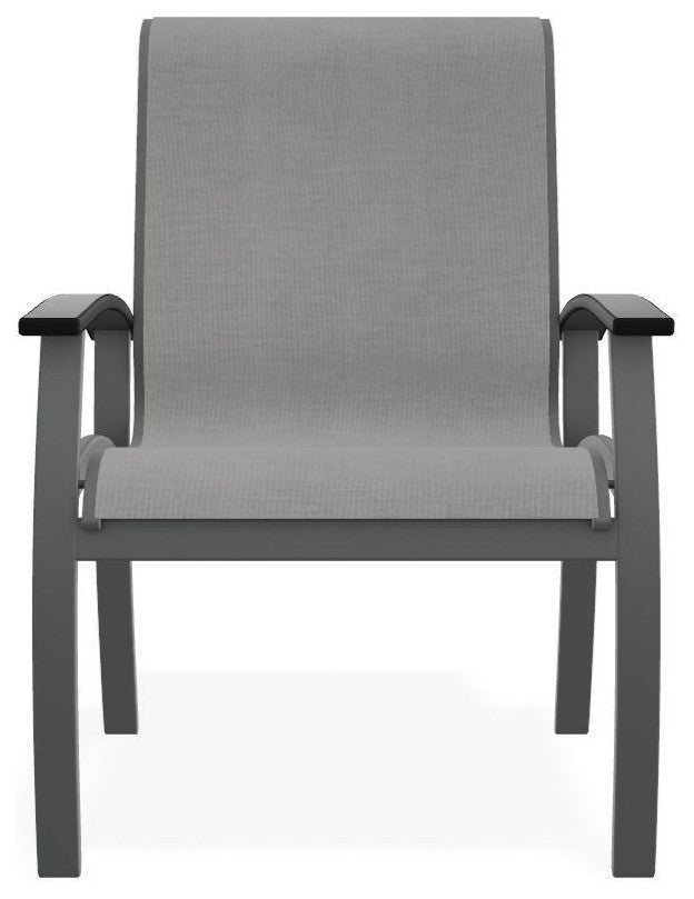 Belle Isle Sling Outdoor Dining Chair, Alloy/Graphite