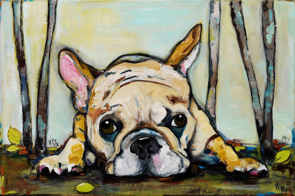 "Smushy" Painting Print on Canvas by Tori Campisi