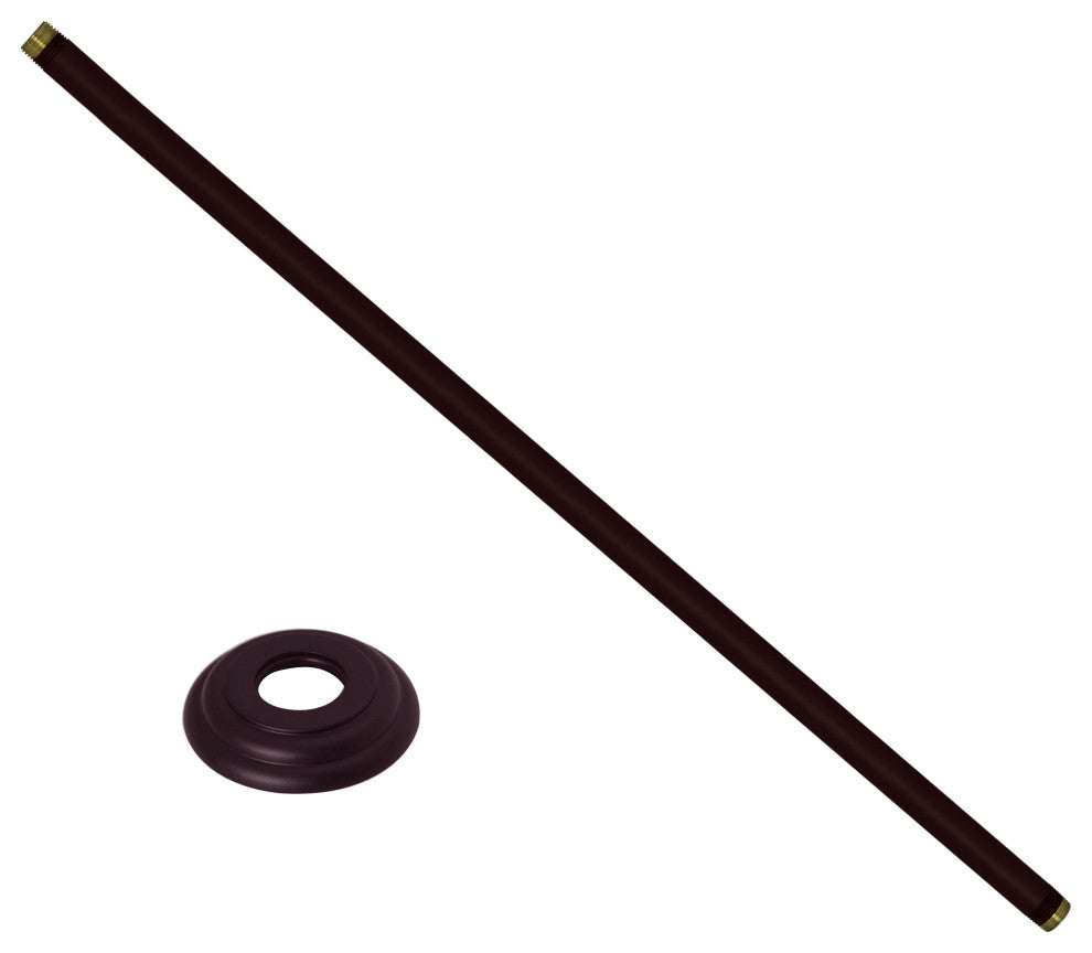 1/2" Ips X 24" Ceiling Mounted Shower Arm With Flange In Oil Rubbed Bronze, Oil Rubbed Bronze