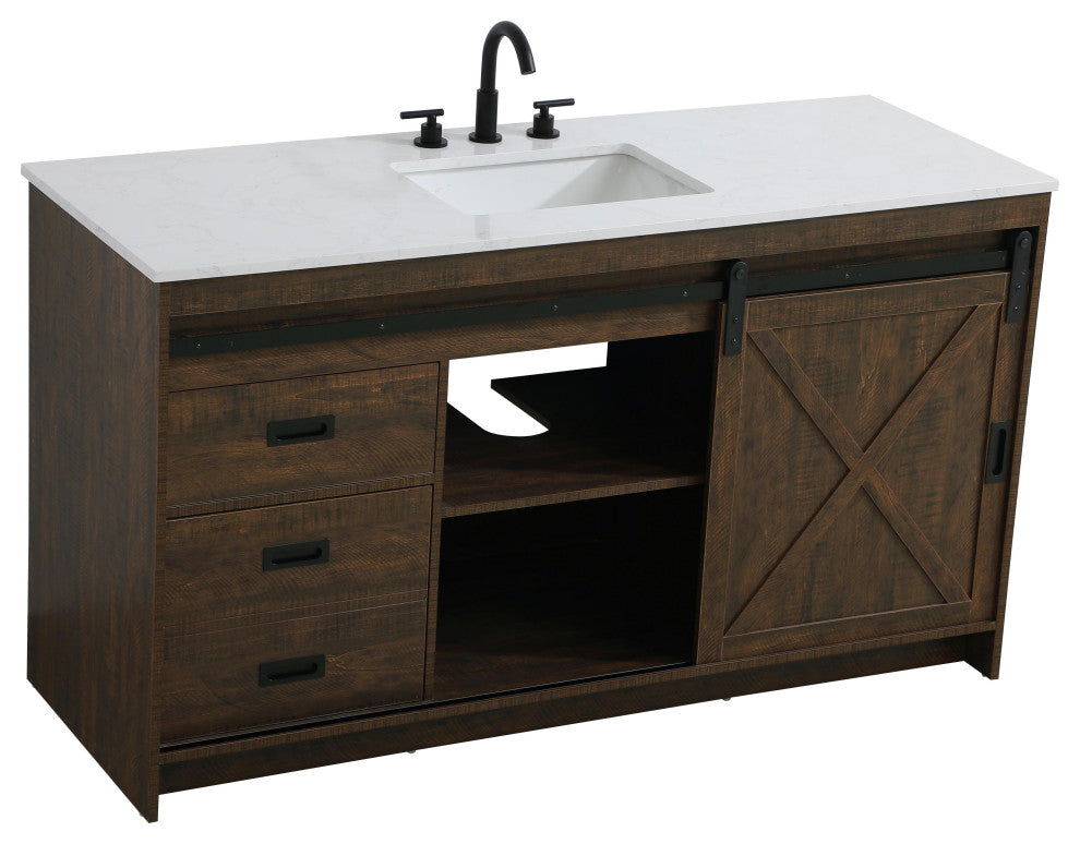 Home Living 60" Single Bathroom Vanity, Expresso