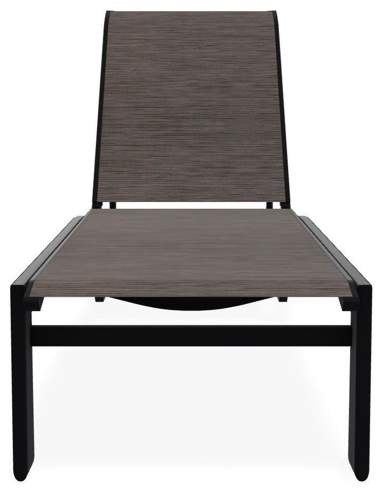 Kendall Sling Stackable Outdoor Chaise Lounge, James/Black