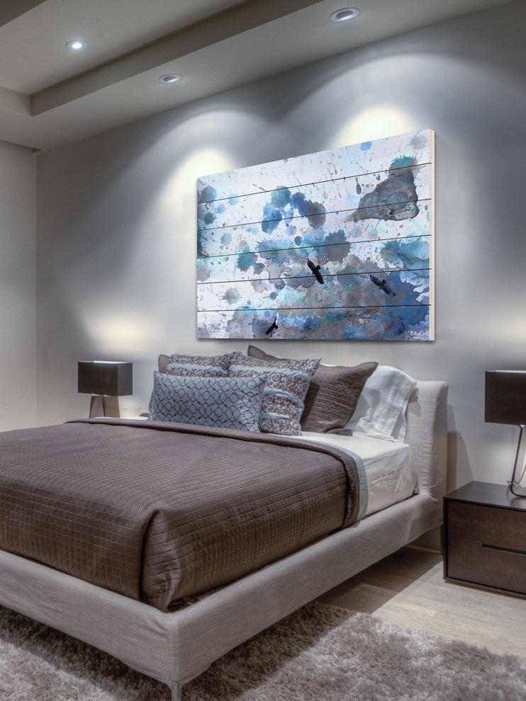 "Indian Wells" UV Ink Print on White Wood, 45"x30"