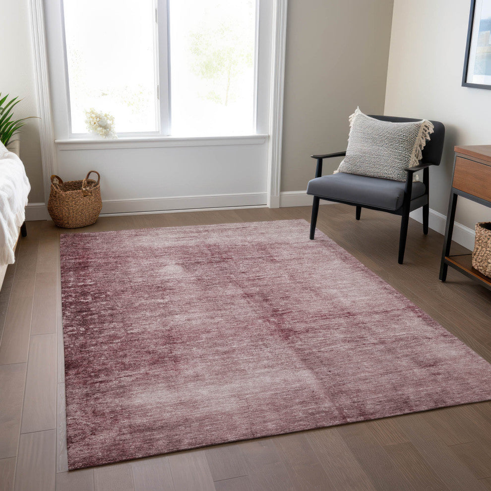 Machine Washable Indoor/Outdoor Chantille ACN1884 Blush 10' x 14' Rug
