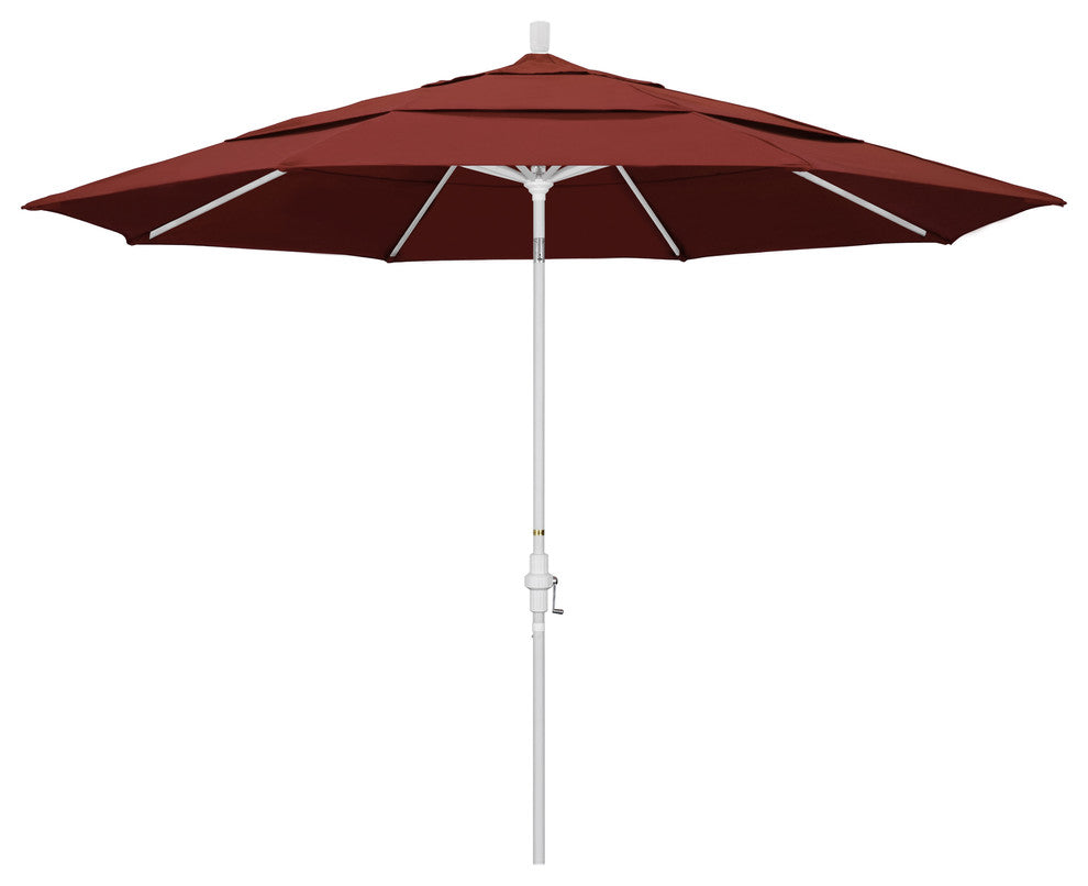 11' Aluminum Umbrella Collar Tilt Matted White, Henna