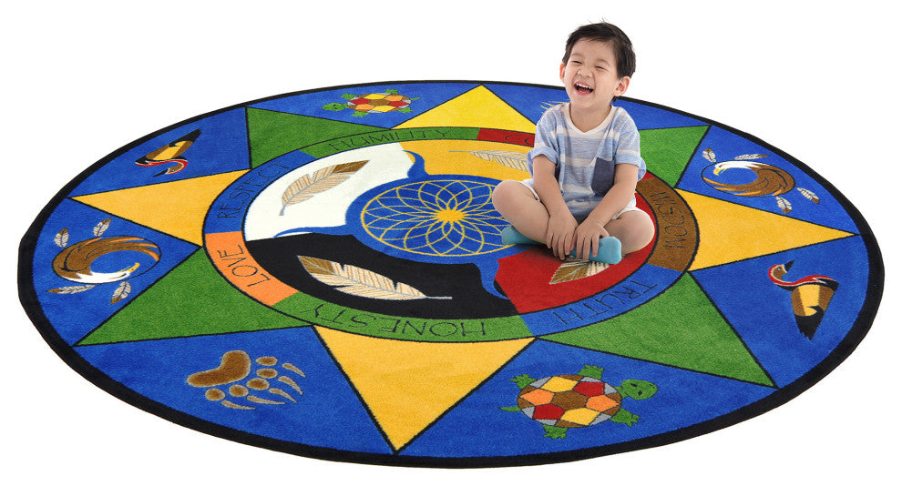 Spirit of Truth 7'7" Round Area Rug, Color Multi
