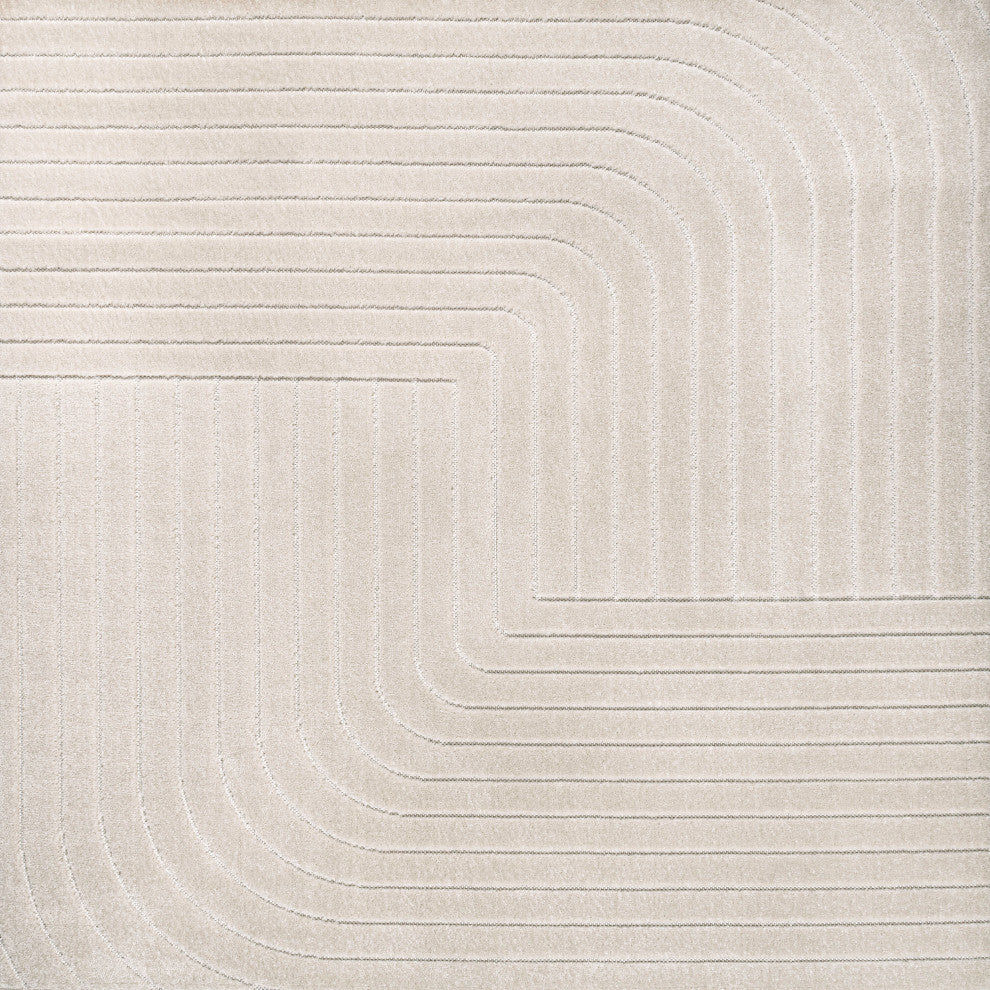 Odense High-Low Minimalist Angle Geometric Indoor/Outdoor Area Rug