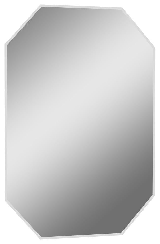 Frameless Octagon Scallop Beveled Mirror