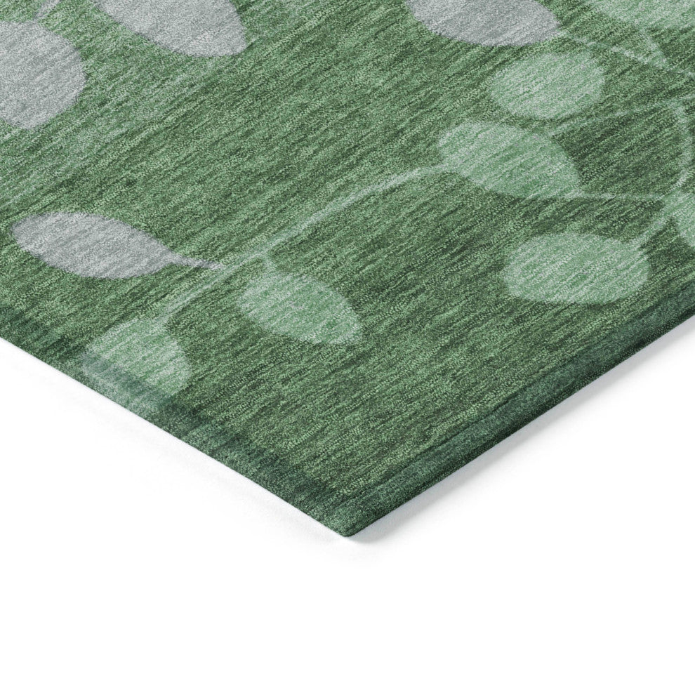 Machine Washable Indoor/Outdoor Chantille ACN1900 Green 5' x 7'6" Rug