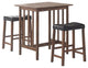 Benzara BM158092 Contemporary Style 3 Piece Counter Height Set, Brown