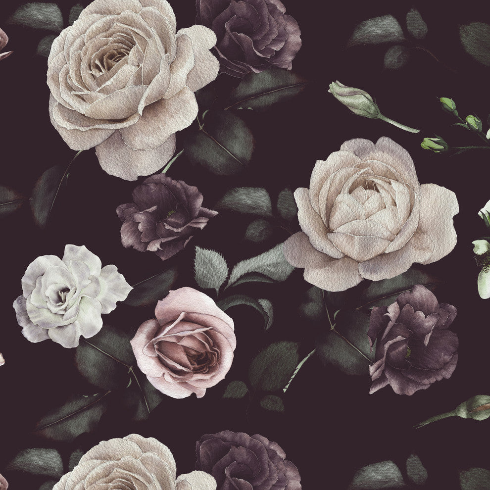 Maxwell California King Wingback Headboard, Soft Floral Burgundy