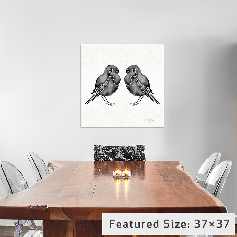 "Black Birds Artprint" by Cat Coquillette, 26x26x1.5