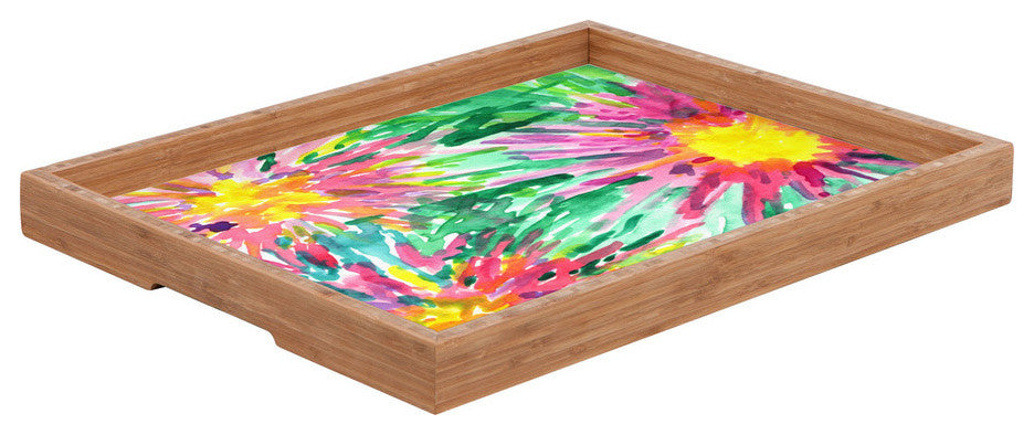 Joy Laforme Floral Confetti Rectangular Tray