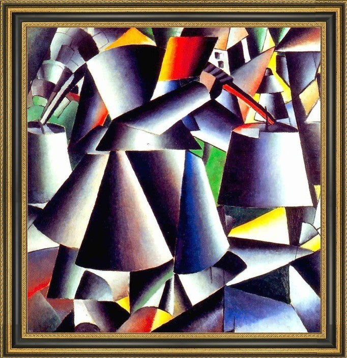 Kazimir Malevich Peasant Woman - 20" x 20" Framed Premium Canvas Print