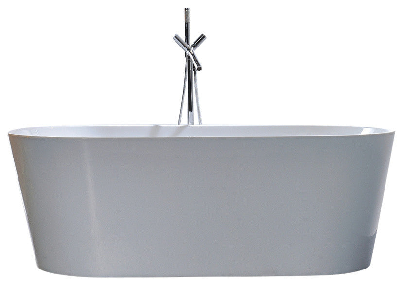 Legion Furniture Acrylic Tub, White, 67.3"