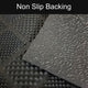 Outdoor Half Round Front Door Mat Drew Checkerboard Rubber Rug 24x16 Black