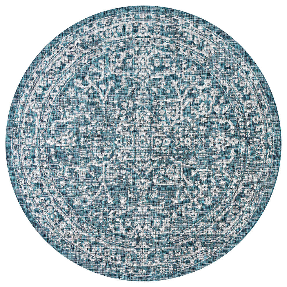 Malta Bohemian Medallion Textured Weave Indoor/Outdoor Area Rug