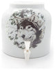 Goldwell Designs Snow Wolf Design Water Dispenser Crock
