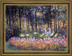 Claude Oscar Monet the Artists Family in the Garden Framed Canvas Print, 21"x28"