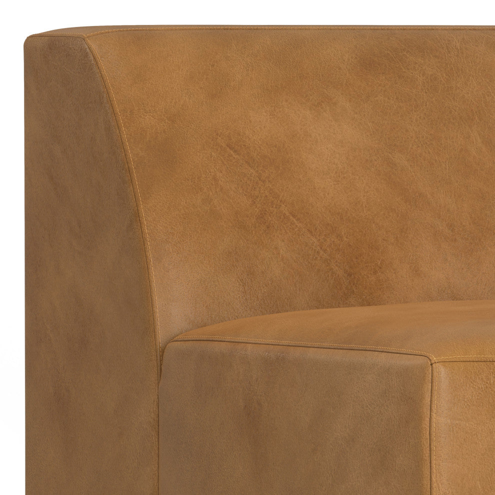 Rex Center Armless Sofa Module in Genuine Leather