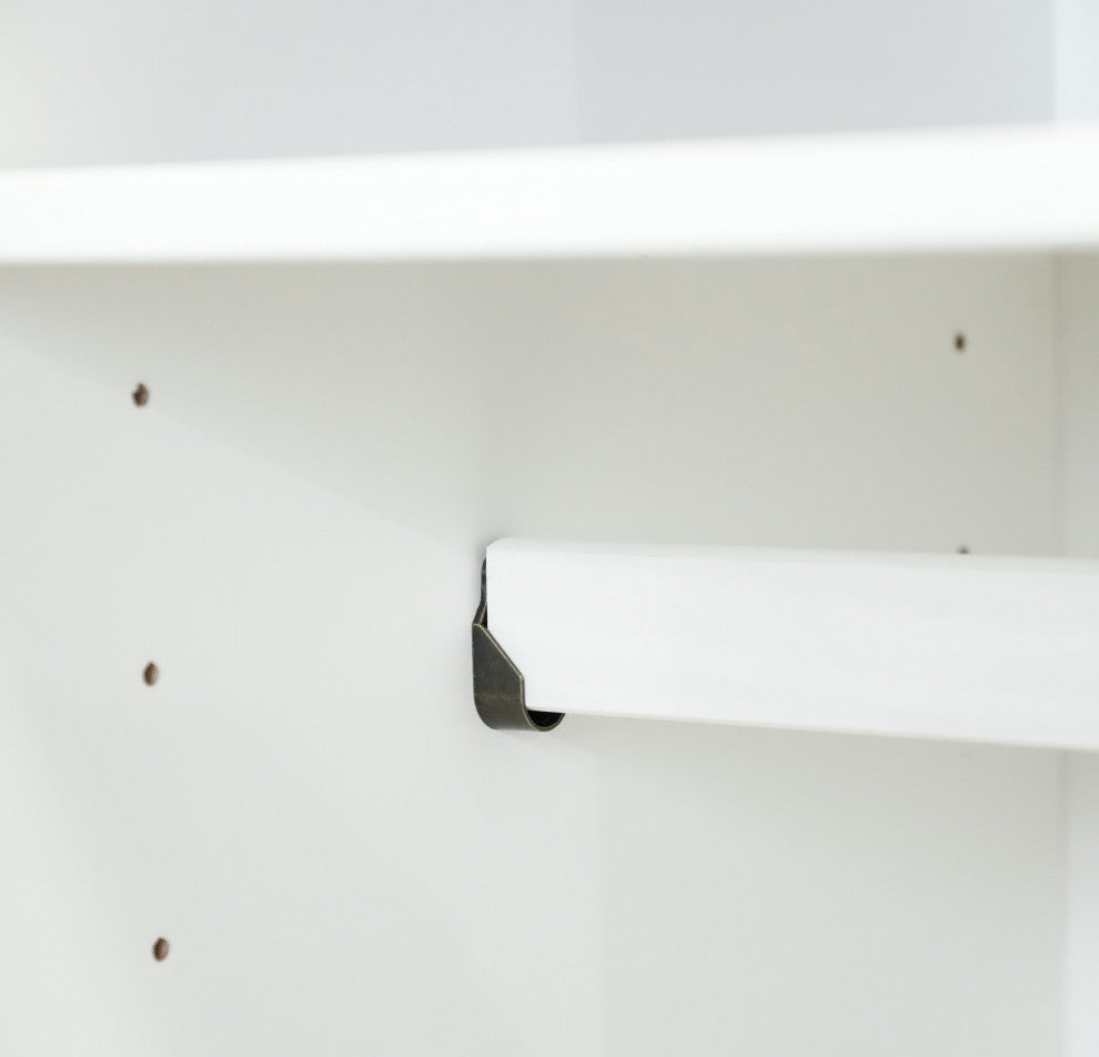 100% Solid Wood Kyle 4-Door Wardrobe, White