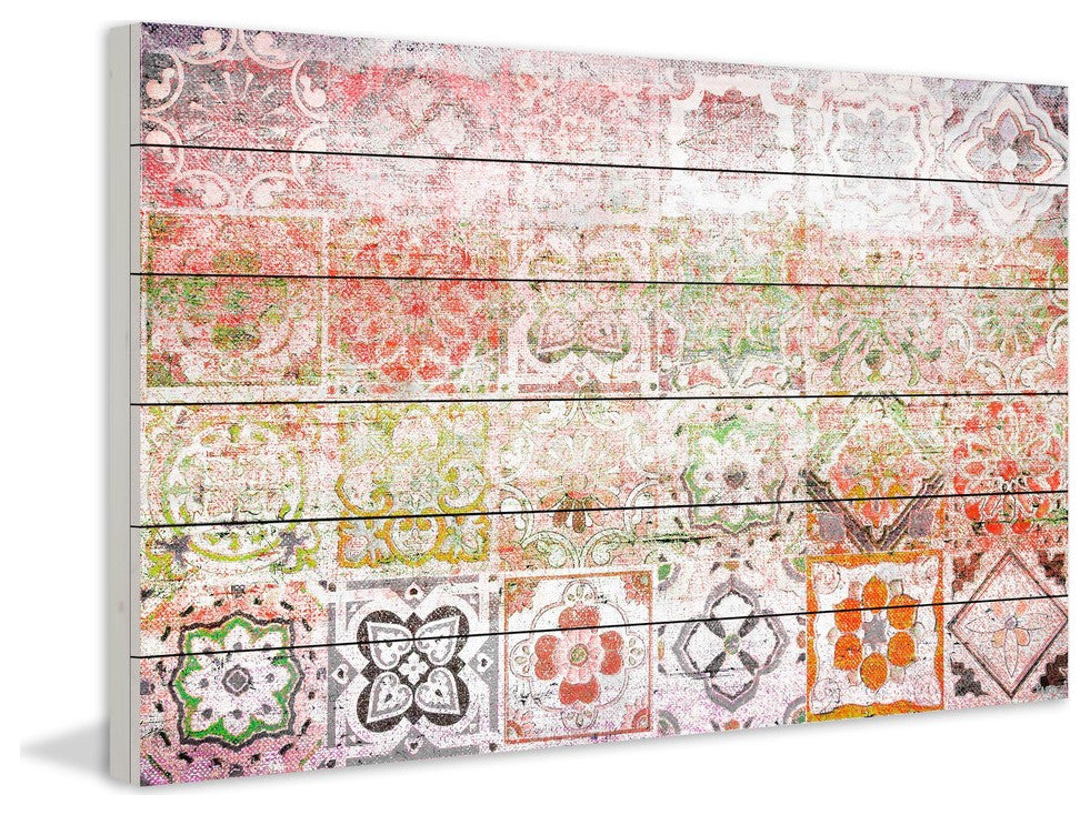 "Settat 2" Print on White Wood, 36"x24"