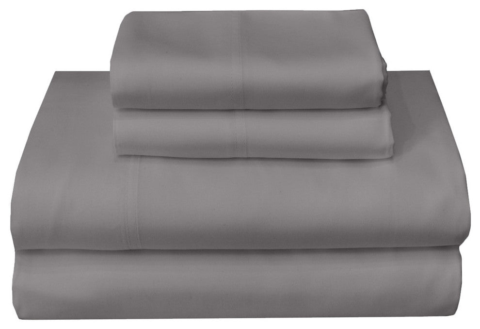 Abripedic Tencel Lyocell Sheet Set, 300 TC, Gray, Split King